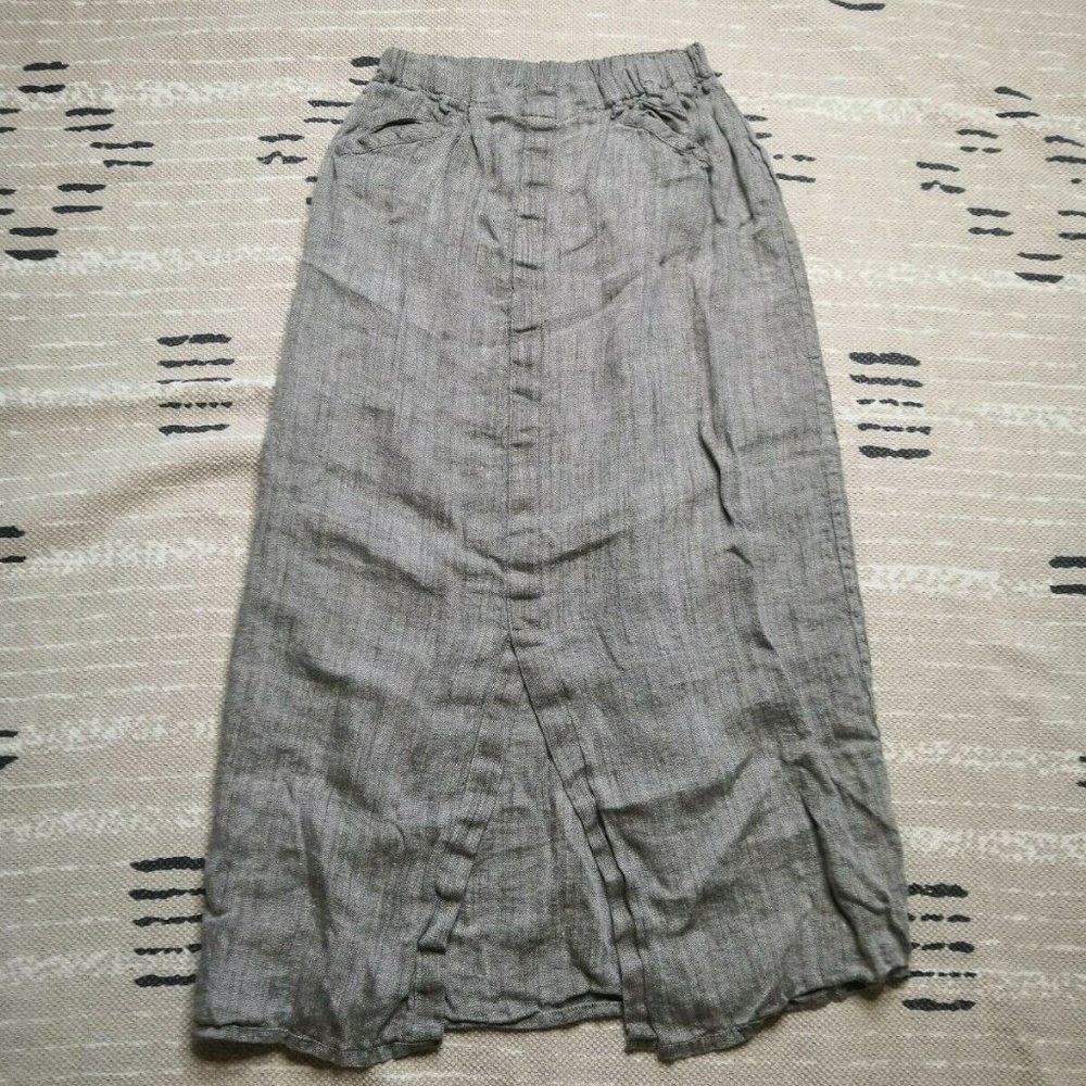 Flax by Jeanne Engelhart Womens Gray Skirt Medium